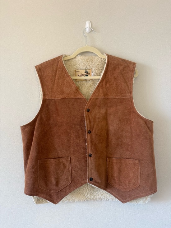 Sears Other - Vintage Sears Fieldmaster Brown Suede Sherpa Lined Vest Large